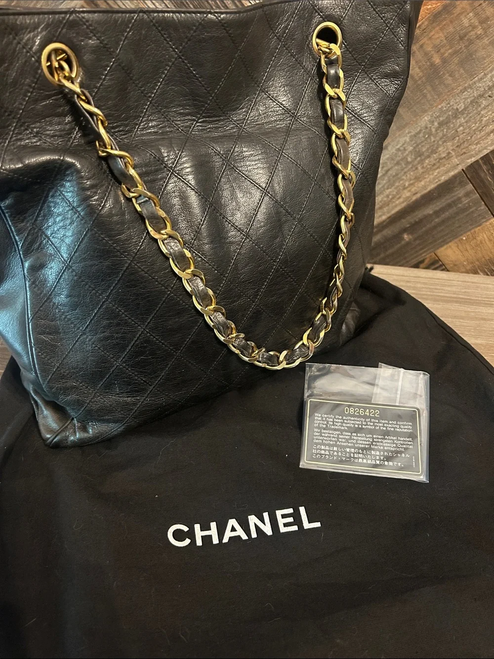 Vintage Chanel Quilted Lambskin Leather Tote Bag🎁